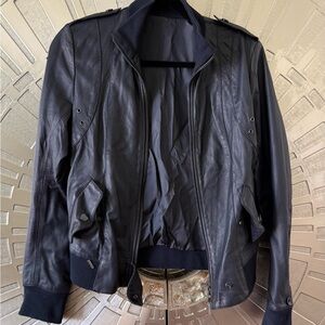 S.W.O.R.D Black Leather Jacket
